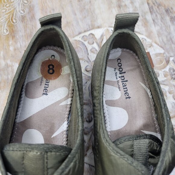 Cool Planet Womens Steve Madden Green Puffer Lounge Sneaker Shoes 8M - Picture 9 of 10